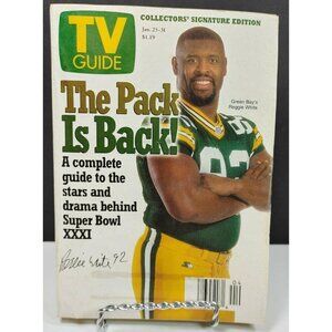 Vintage 1997 TV Guide Collectors Signature Edition Super Bowl XXXI Reggie White